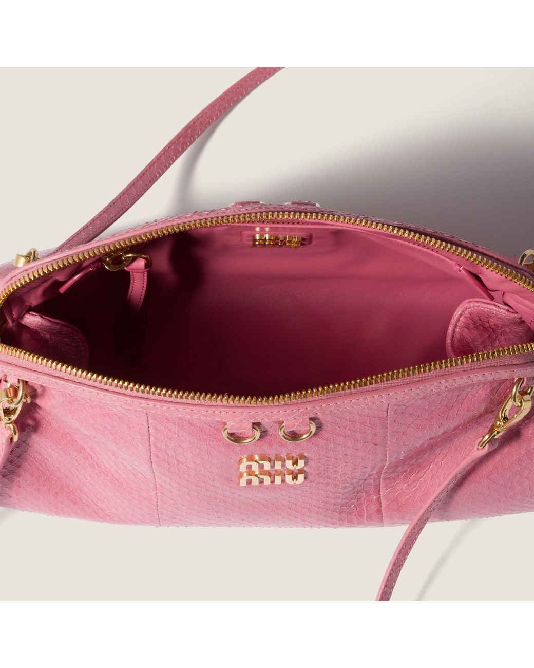 Miu Miu Pink Caprice Ayers Leather Clutch