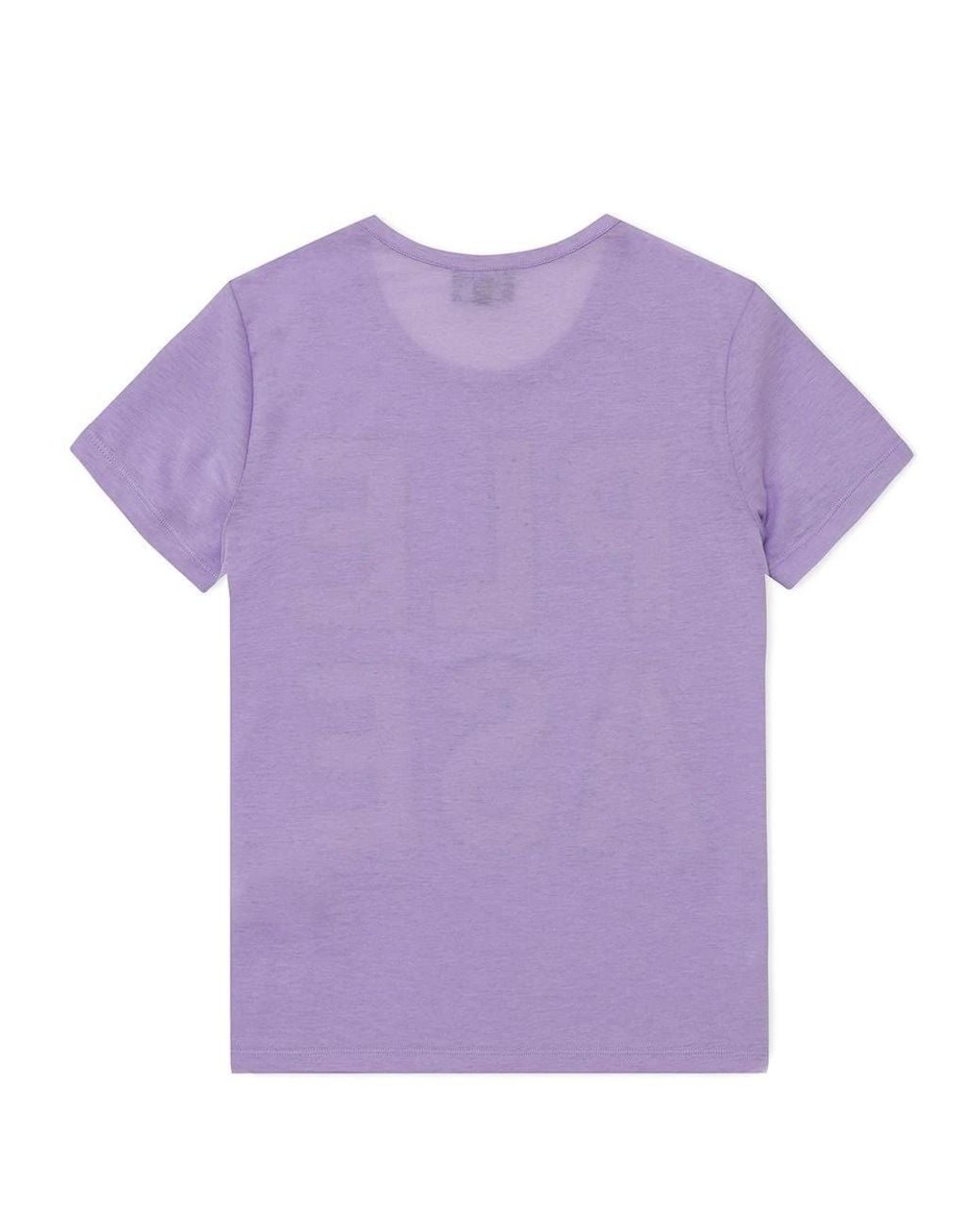 Armani Jeans Purple Crew Neck Logo T-Shirt