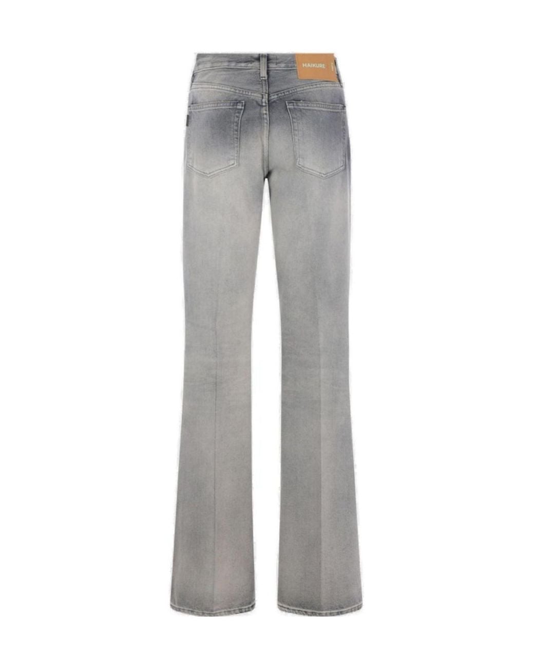 Haikure Gray Mid-Rise Flared Jeans