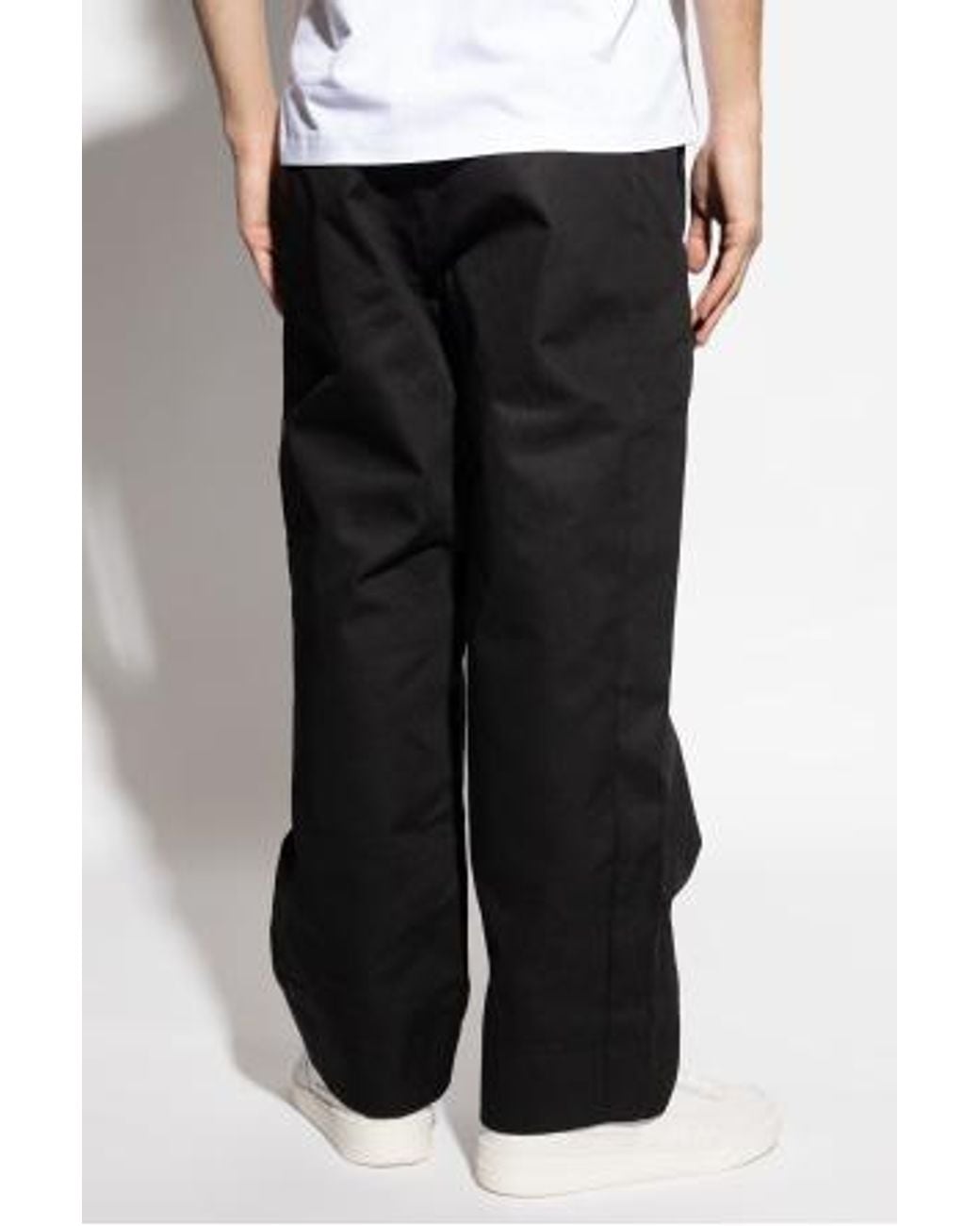 Jacquemus Black Straight Leg Trousers for men