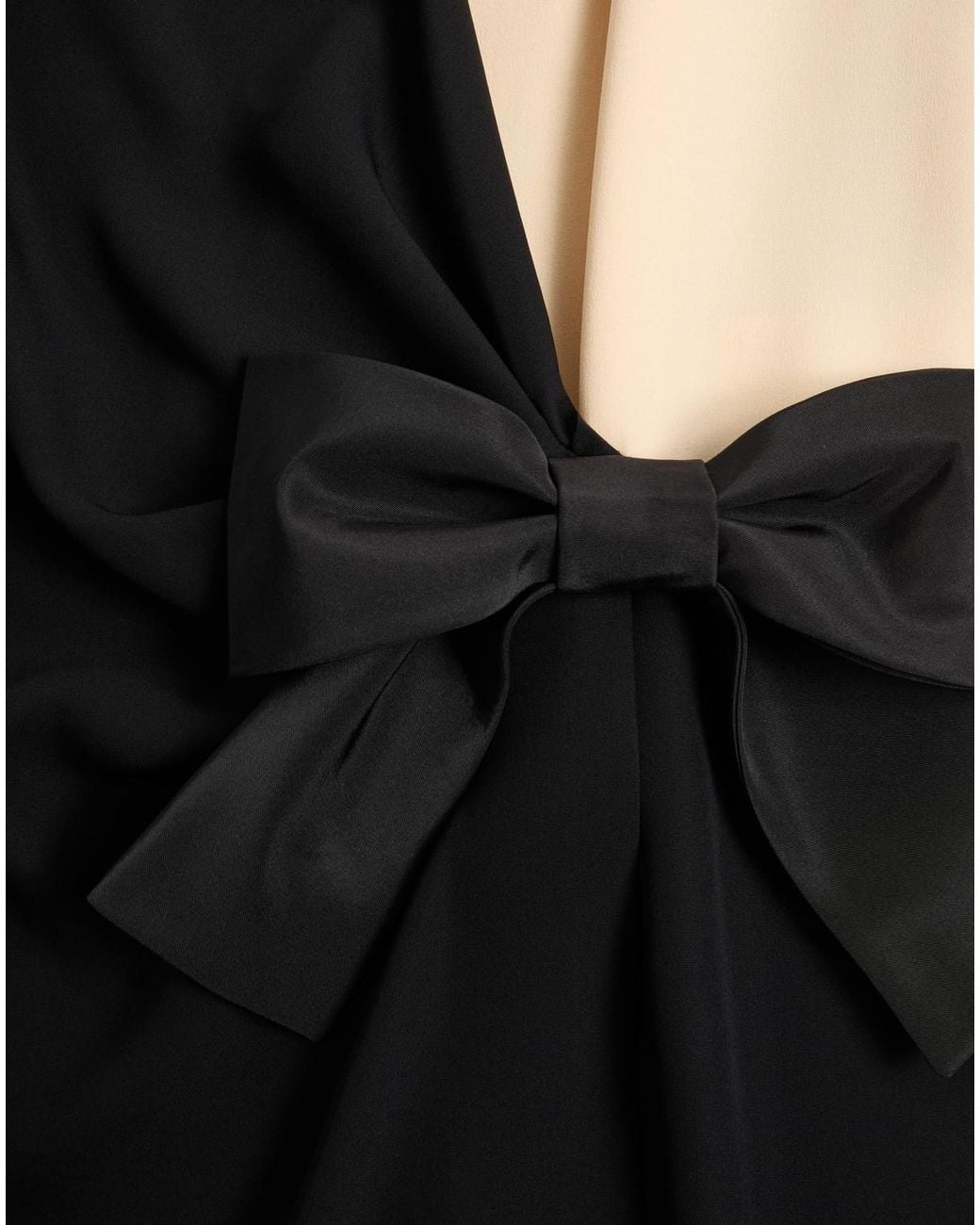 Valentino Black Bow-Detail Midi Dress