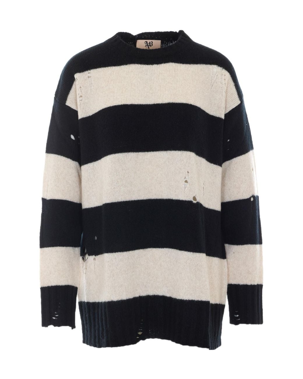 Aniye By Black Lilith Distressed Striped Knitted Sweater