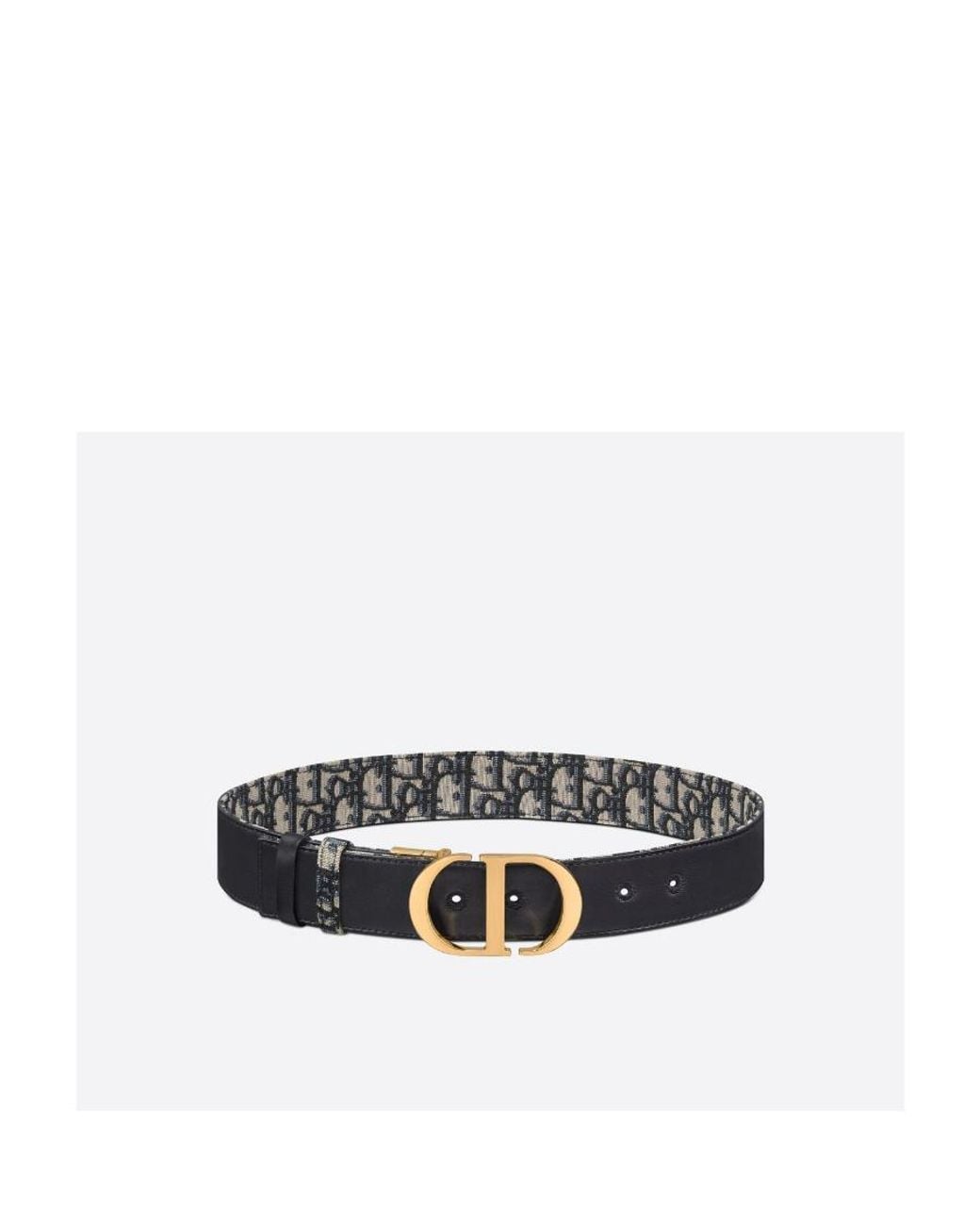 Dior White 30Montaigne Reversible Belt