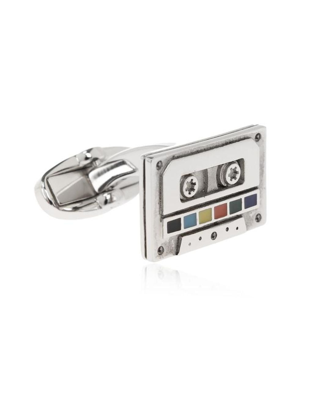 Paul Smith White Cassette Cufflinks for men