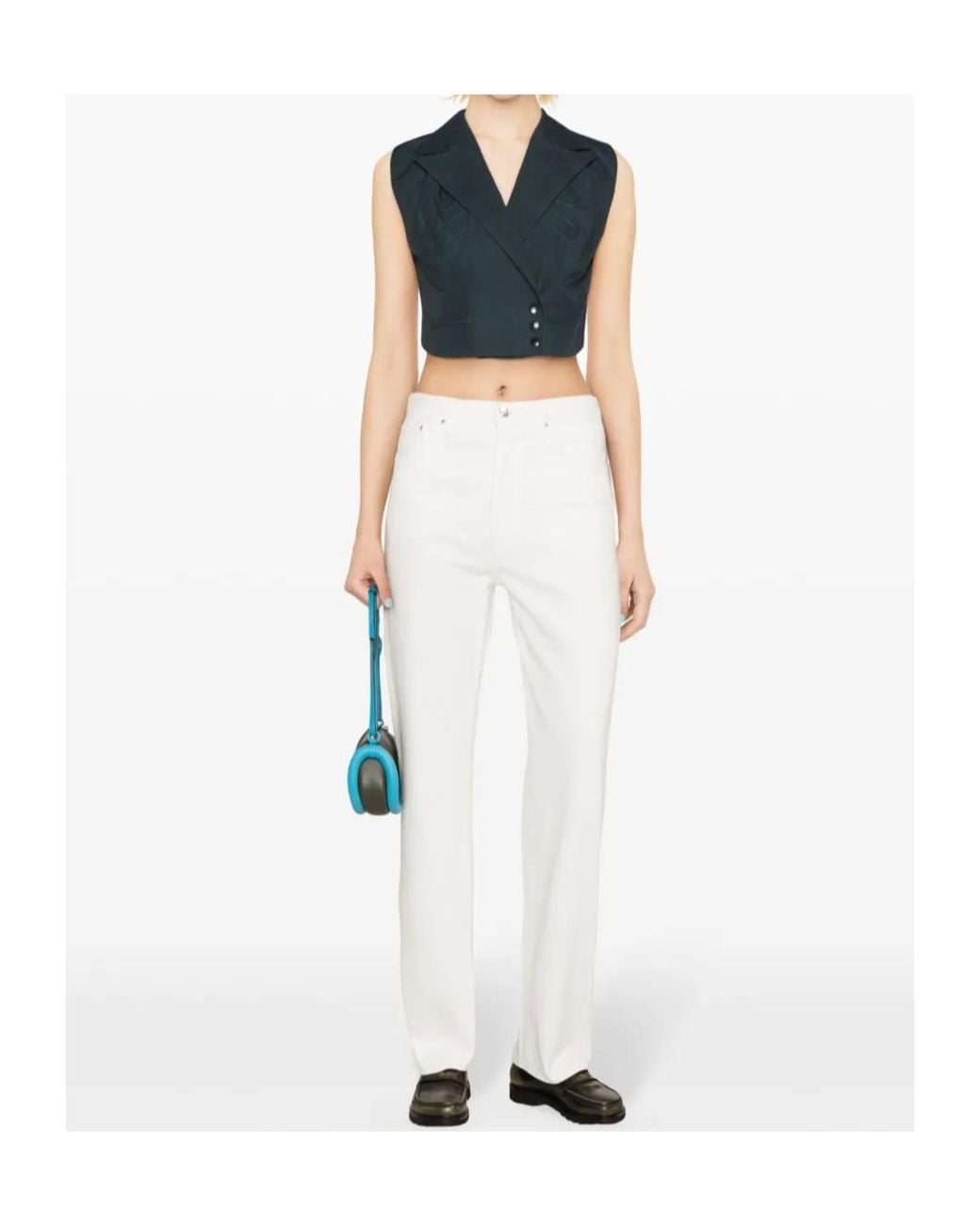 Totême  White Belt-Loop Jeans