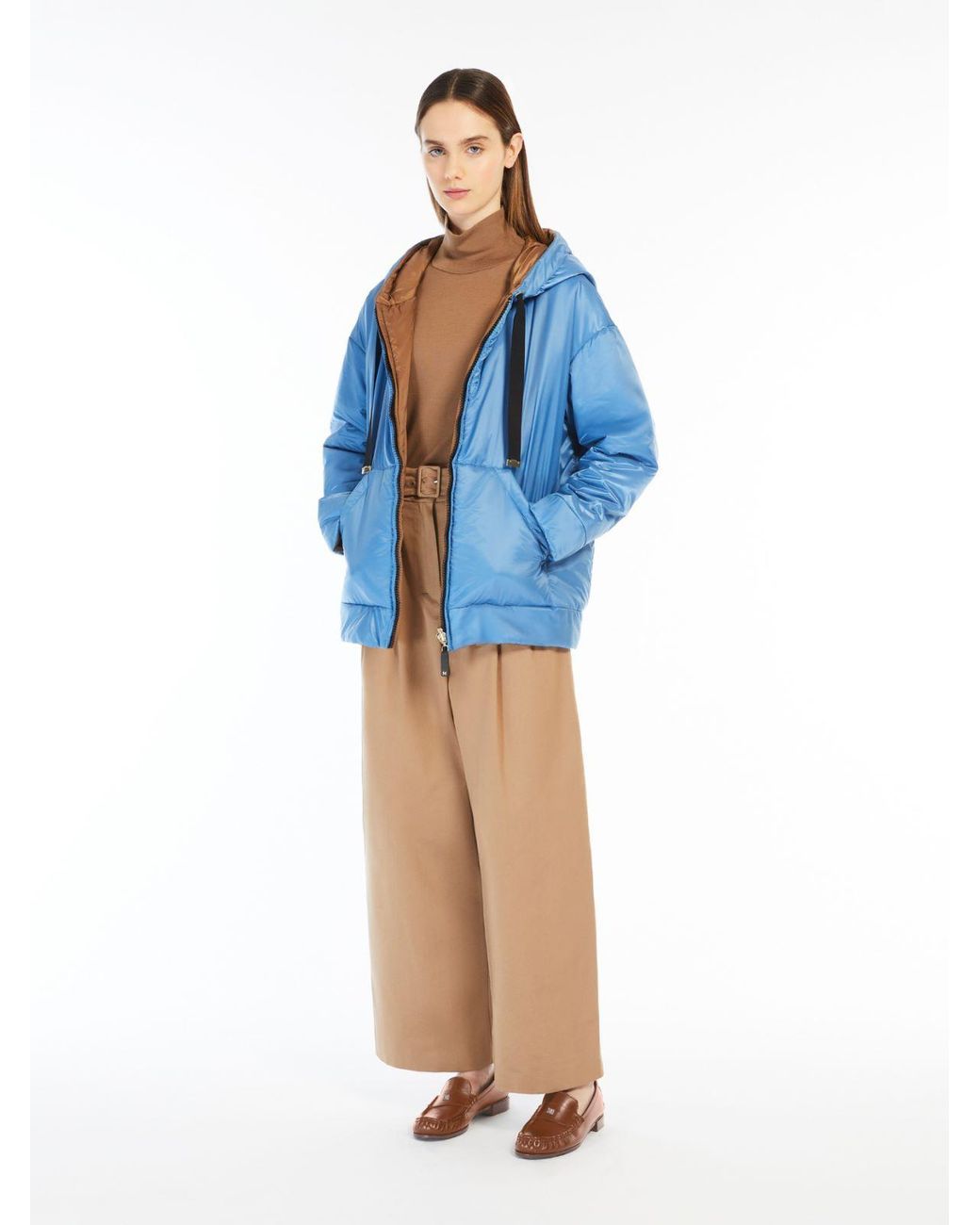 Max Mara Blue The Cube Reversible Zipped Jacket