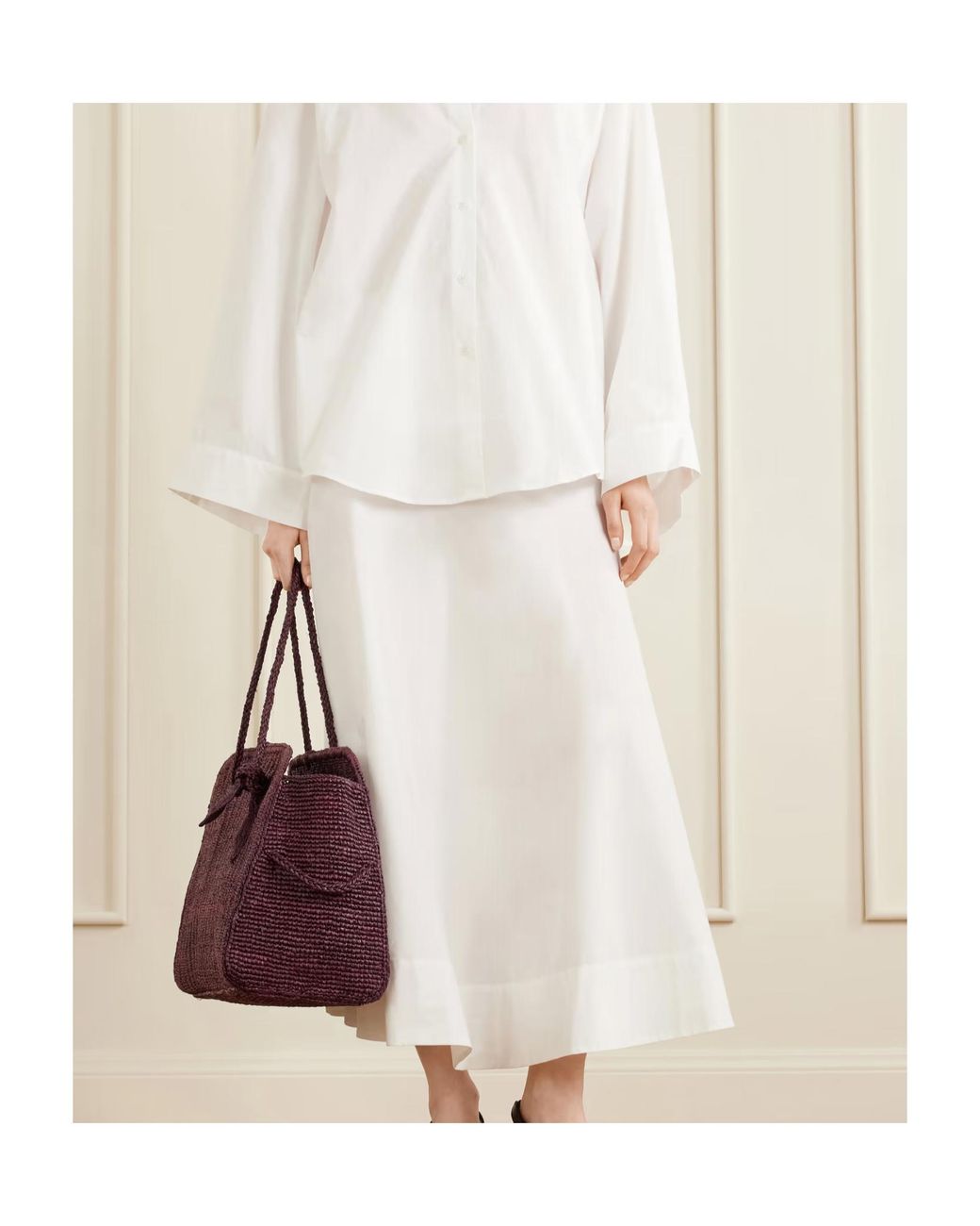 Jacquemus Purple Woven Top Handle Shoulder Bag