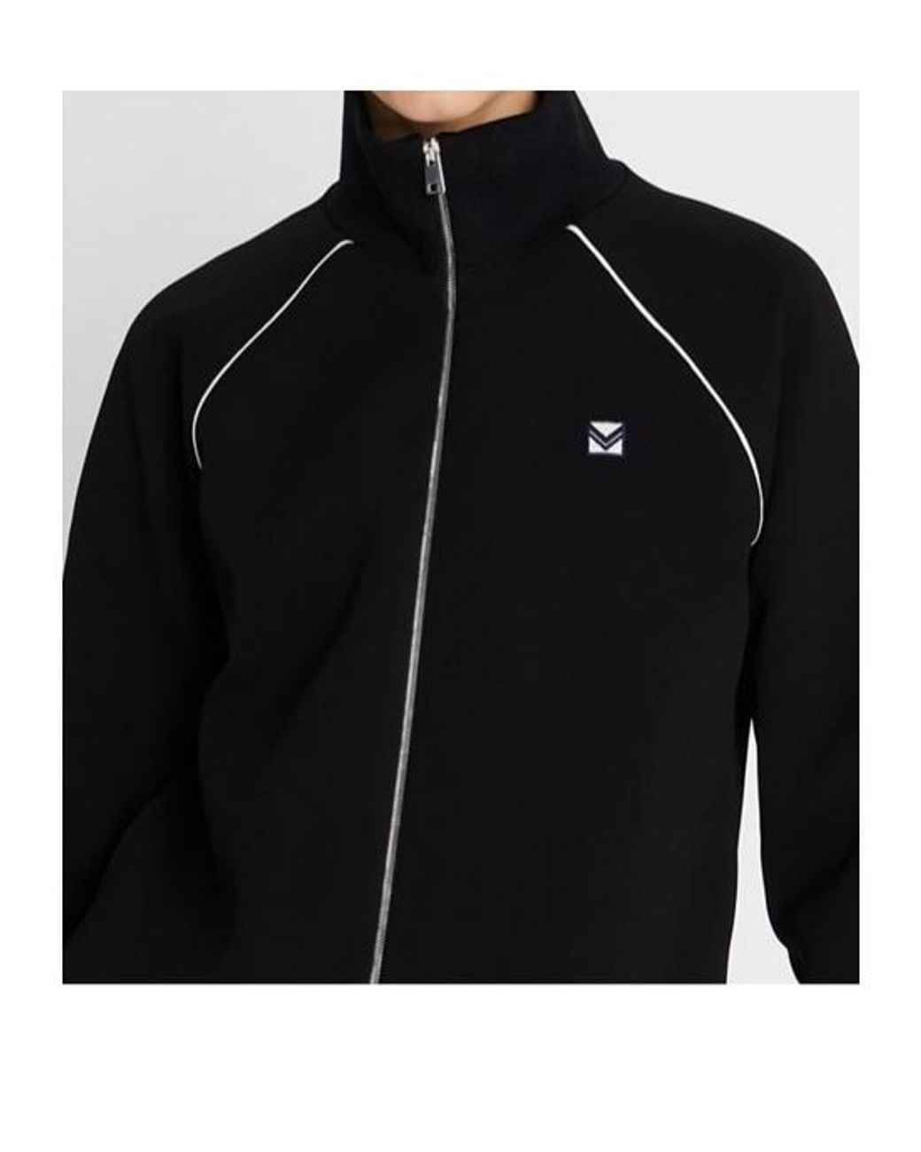 Tory Burch Black Chevron-Patch Jacket