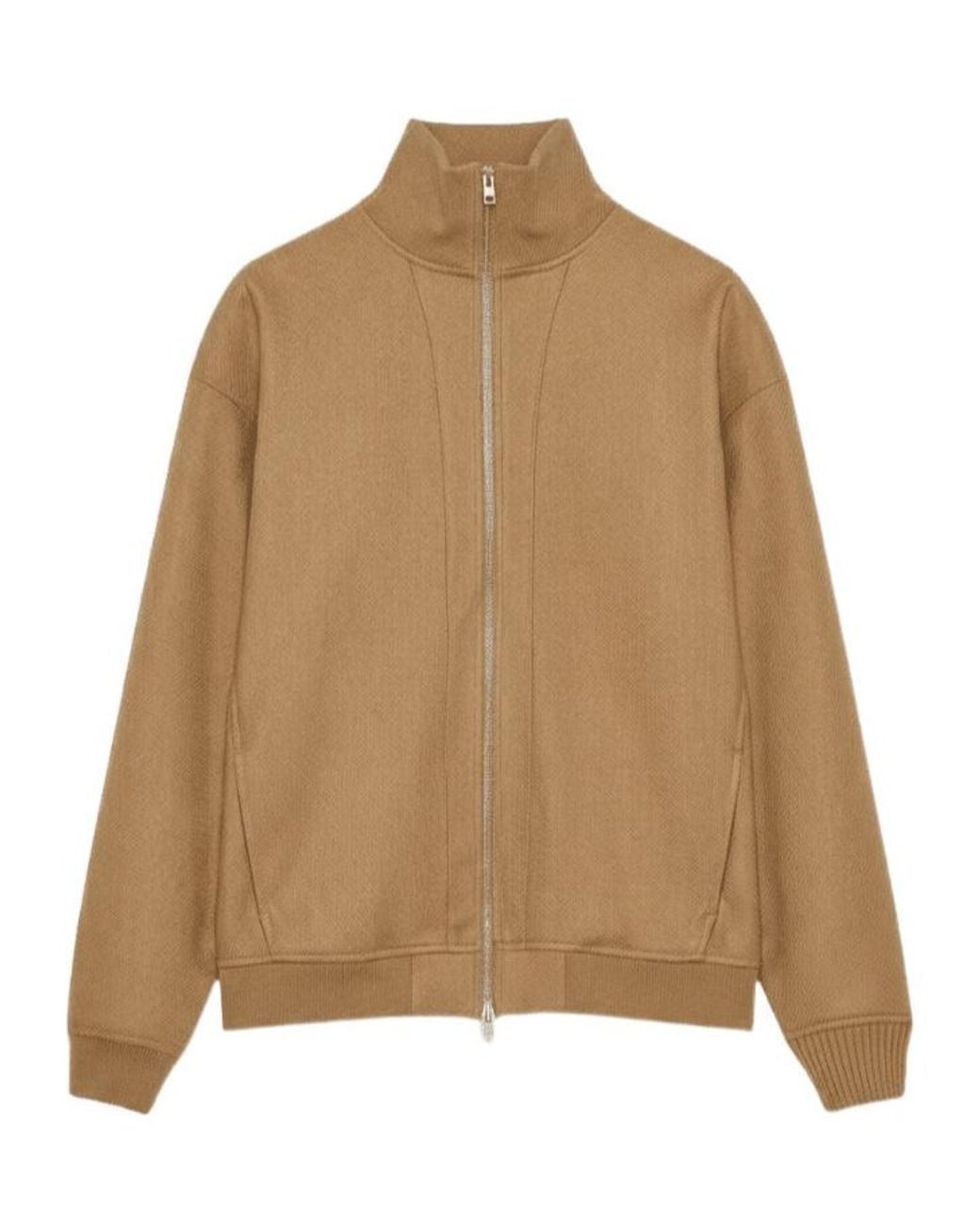 Jil Sander Natural High-Neck Zip-Up Jacket for men