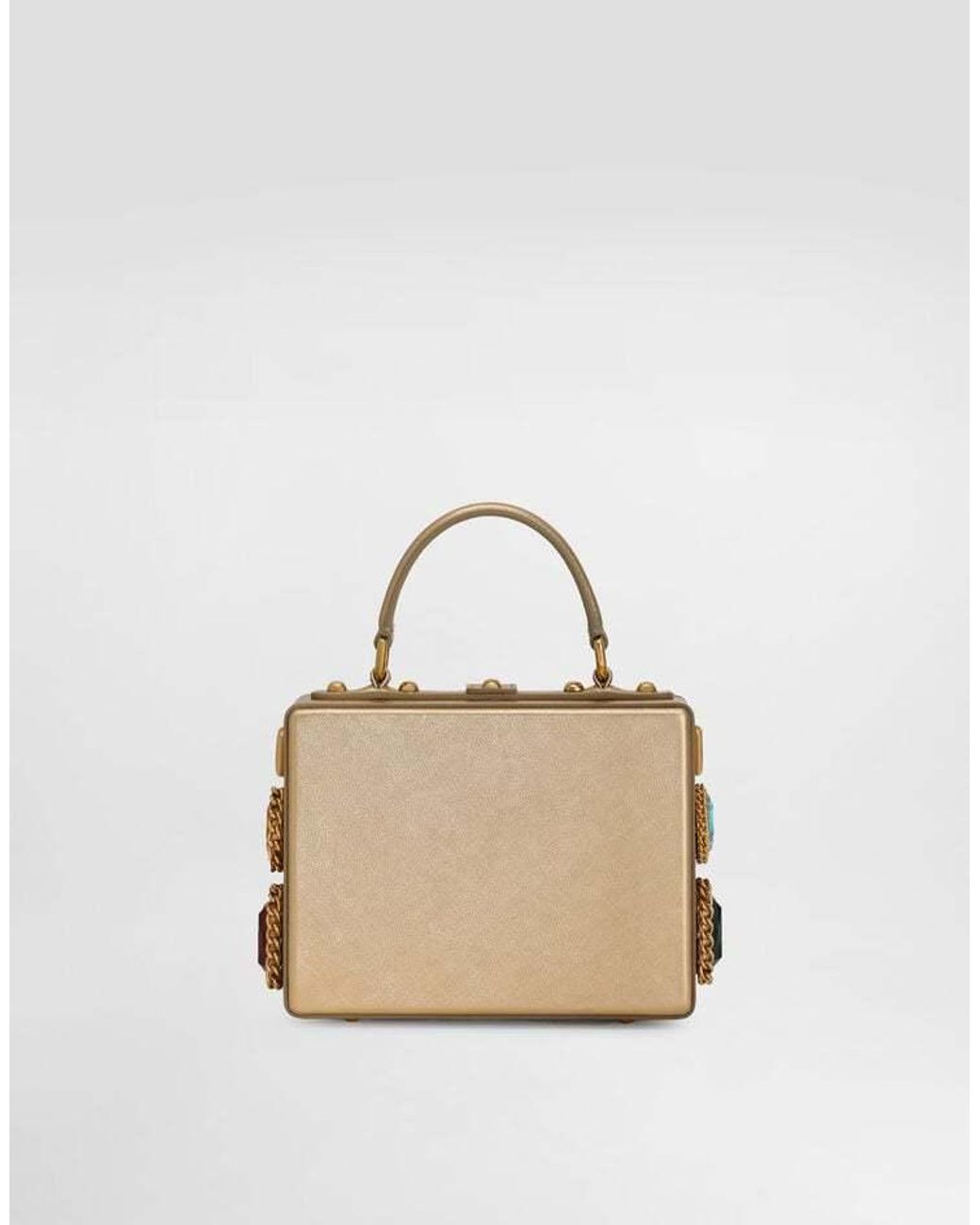 Dolce & Gabbana Multicolor Jewel-Embellished Box Tote Bag