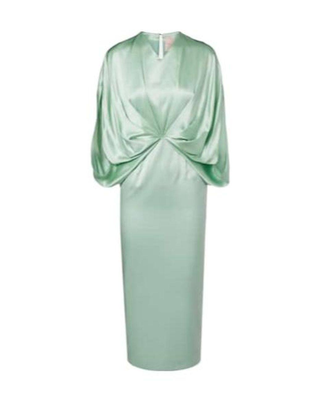 Roksanda Green Tari Gathered Silk Cocktail Dress