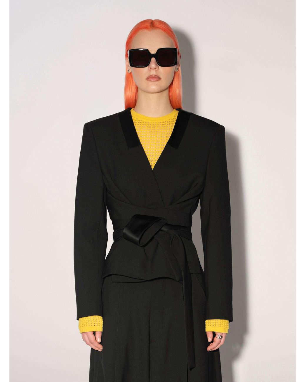 Ambush Black Waist Tie Blazer