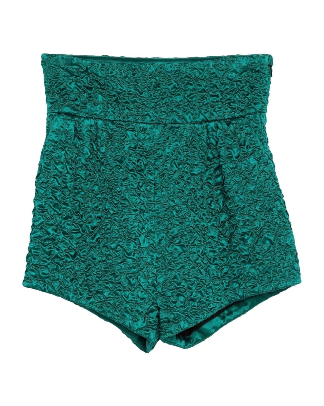 Saint Laurent Green High-Waisted Shorts