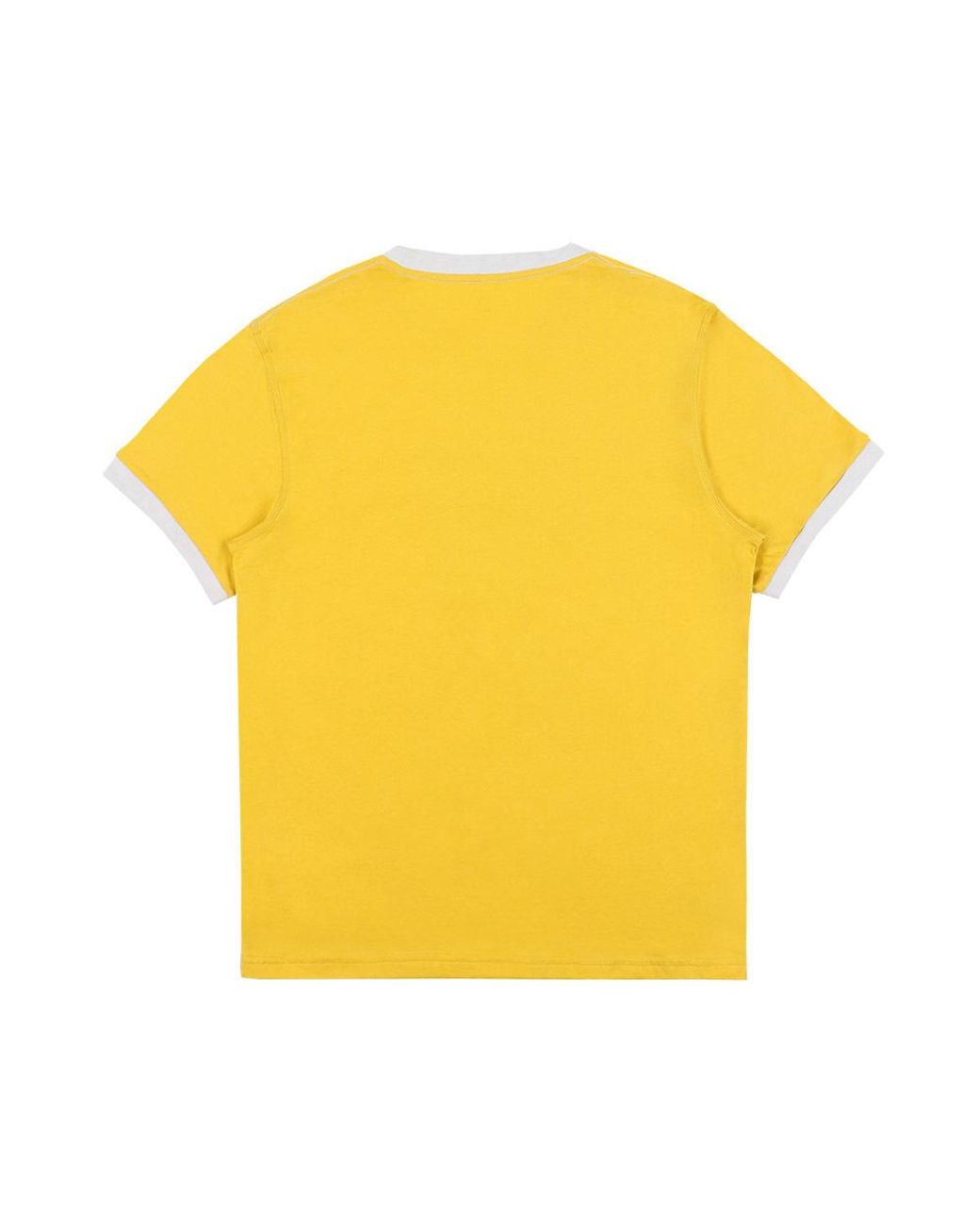 EA7 Yellow Logo Printed T-Shirt With Round Neck for men