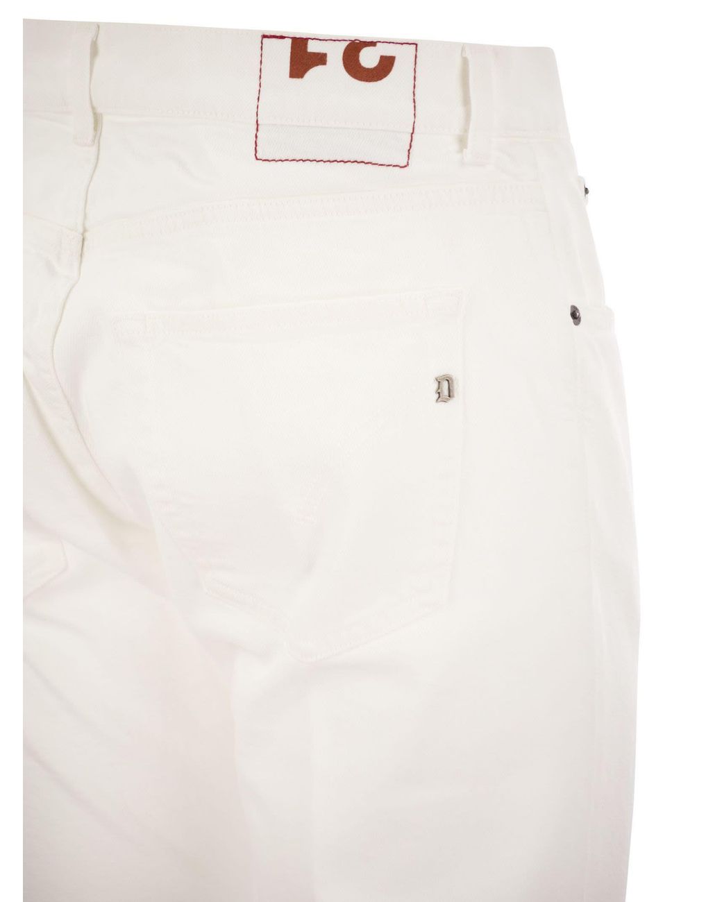 Dondup White Dian Carrot Fit Jeans for men