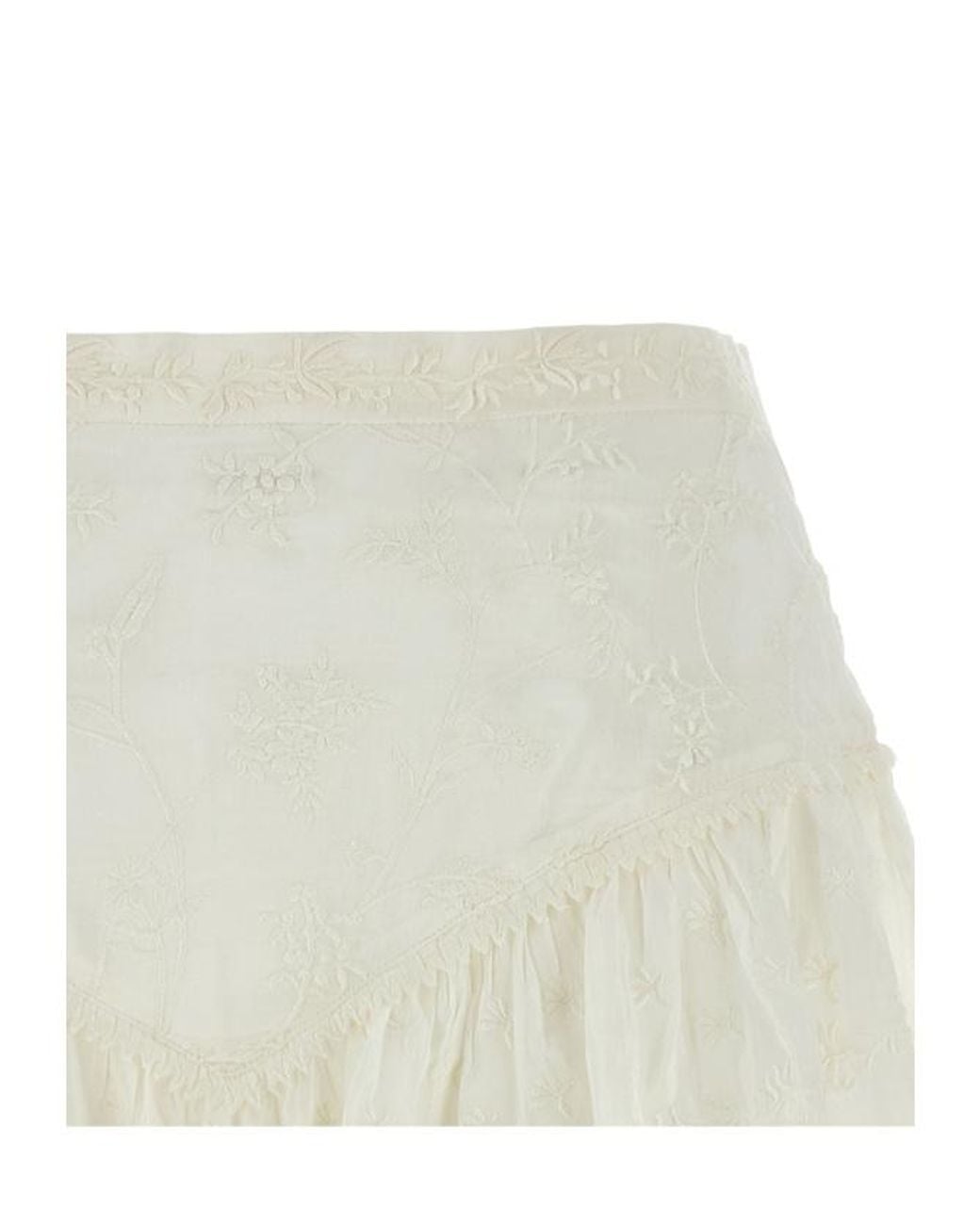Isabel Marant White Embroidered Shorts