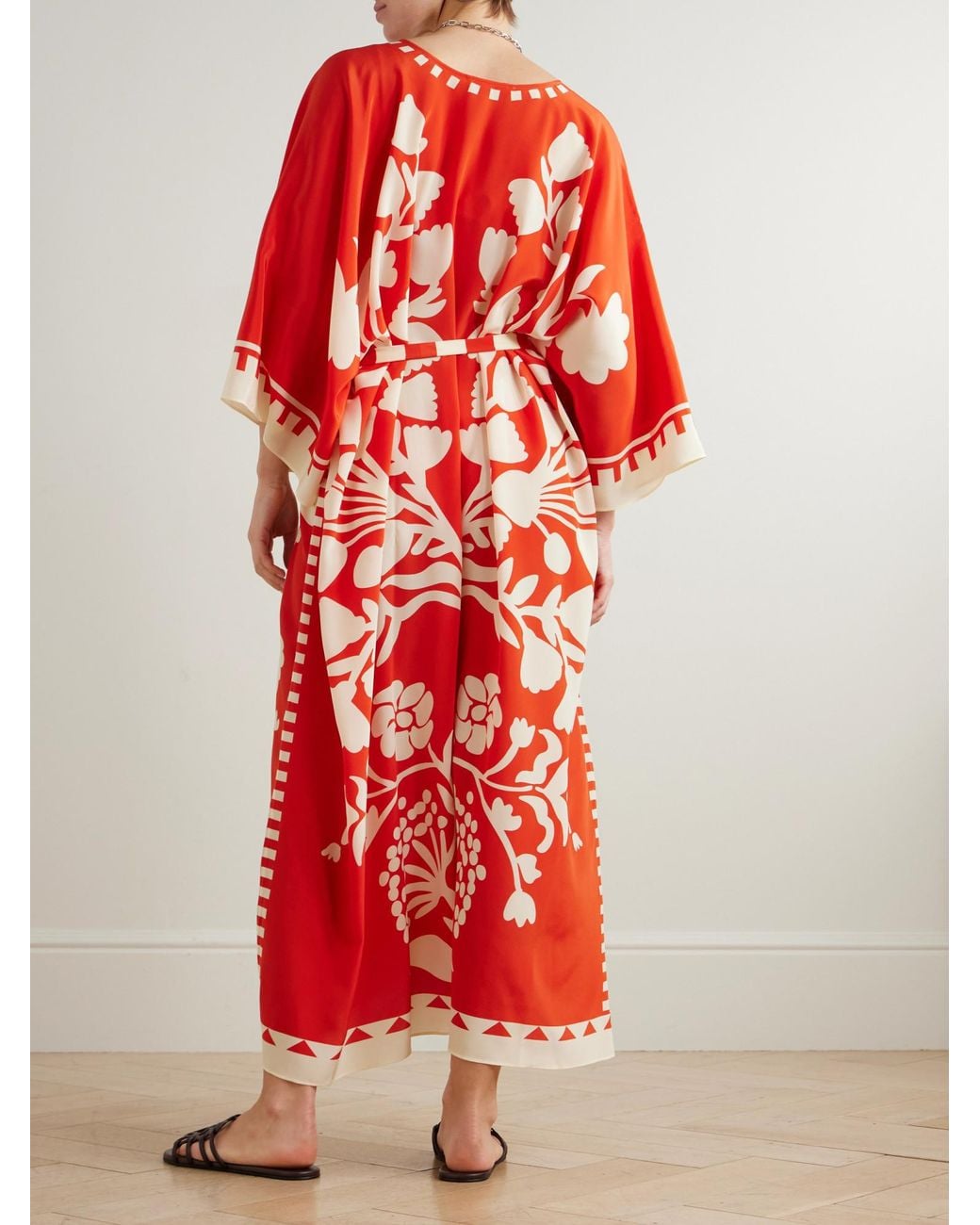Eres Red Printed Silk Dress