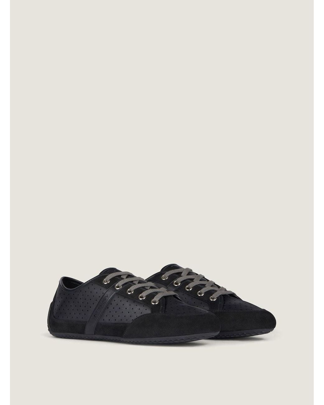Givenchy Black Perforated Slim Sneakers for men
