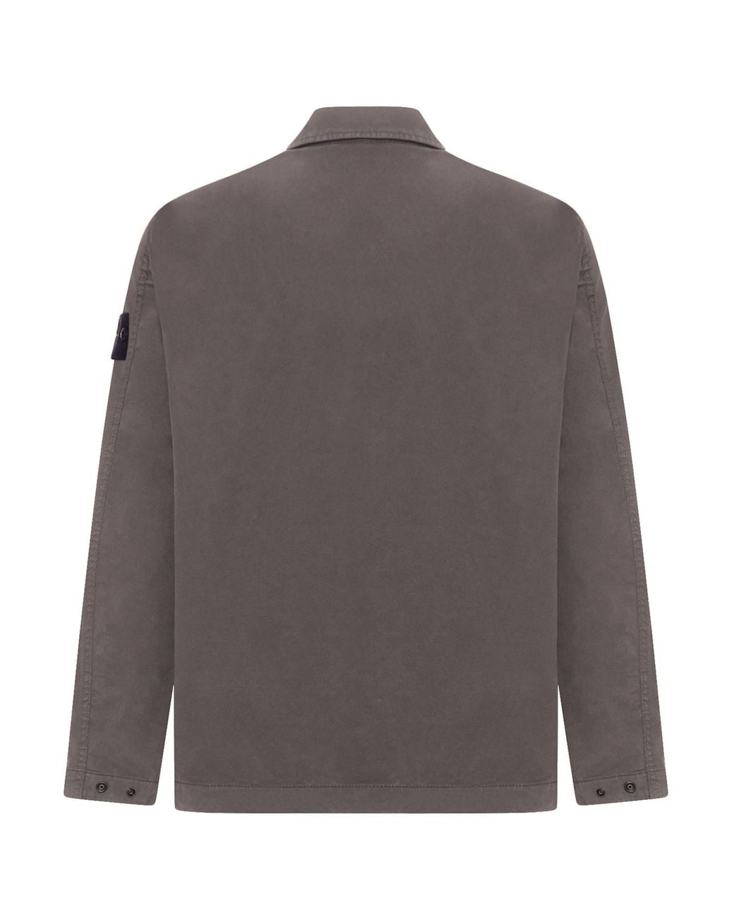 Stone Island Gray Compass Badge Overshirt for men