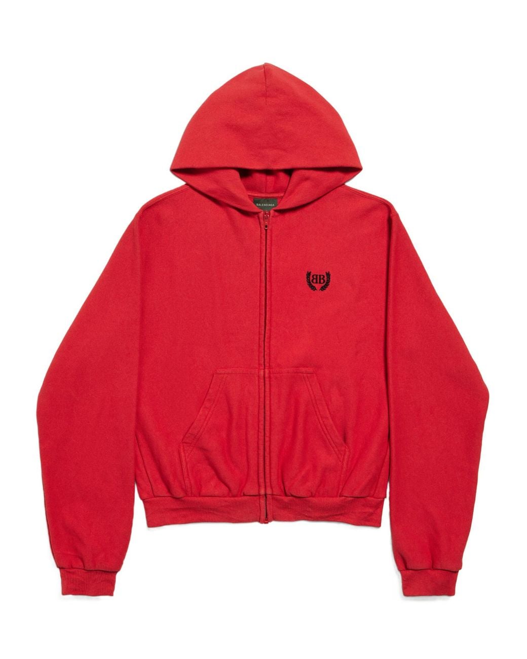 Balenciaga Cotton Embroidered Zip-Up Hoodie