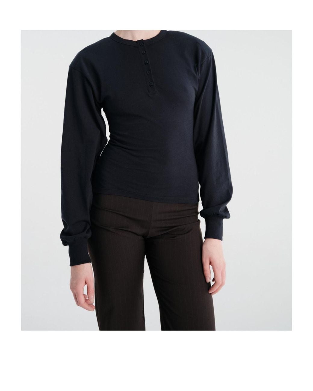 Paloma Wool Blue Long-Sleeve Polo Shirt