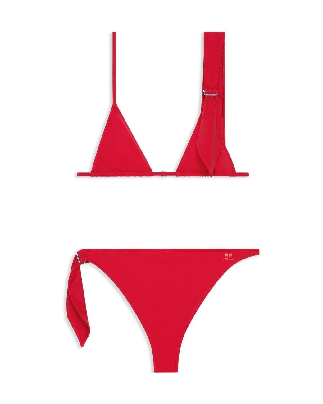 Courreges Red Scarf Bikini Set