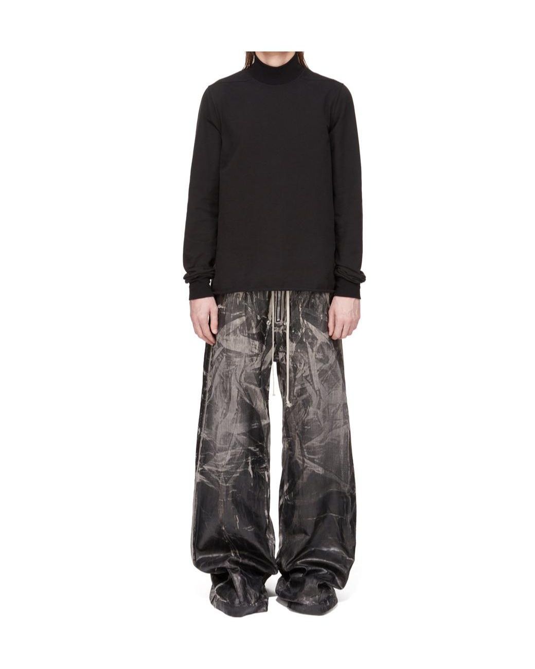Rick Owens Black Headon Dbl Sweatshirt for men