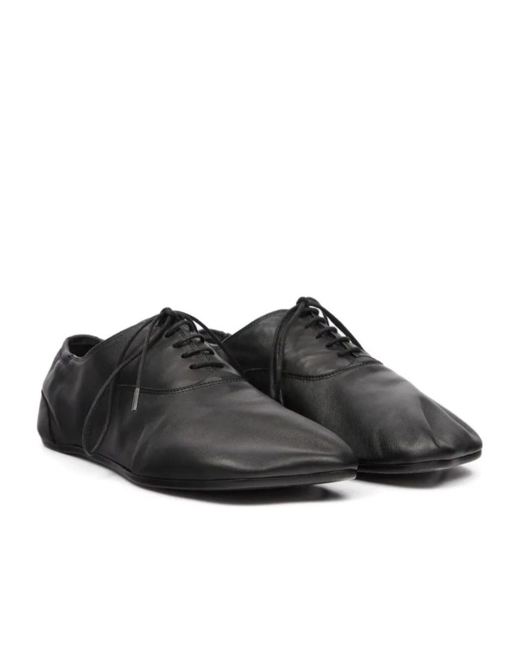 MM6 by Maison Margiela Black Square Toe Lace-Up Shoes