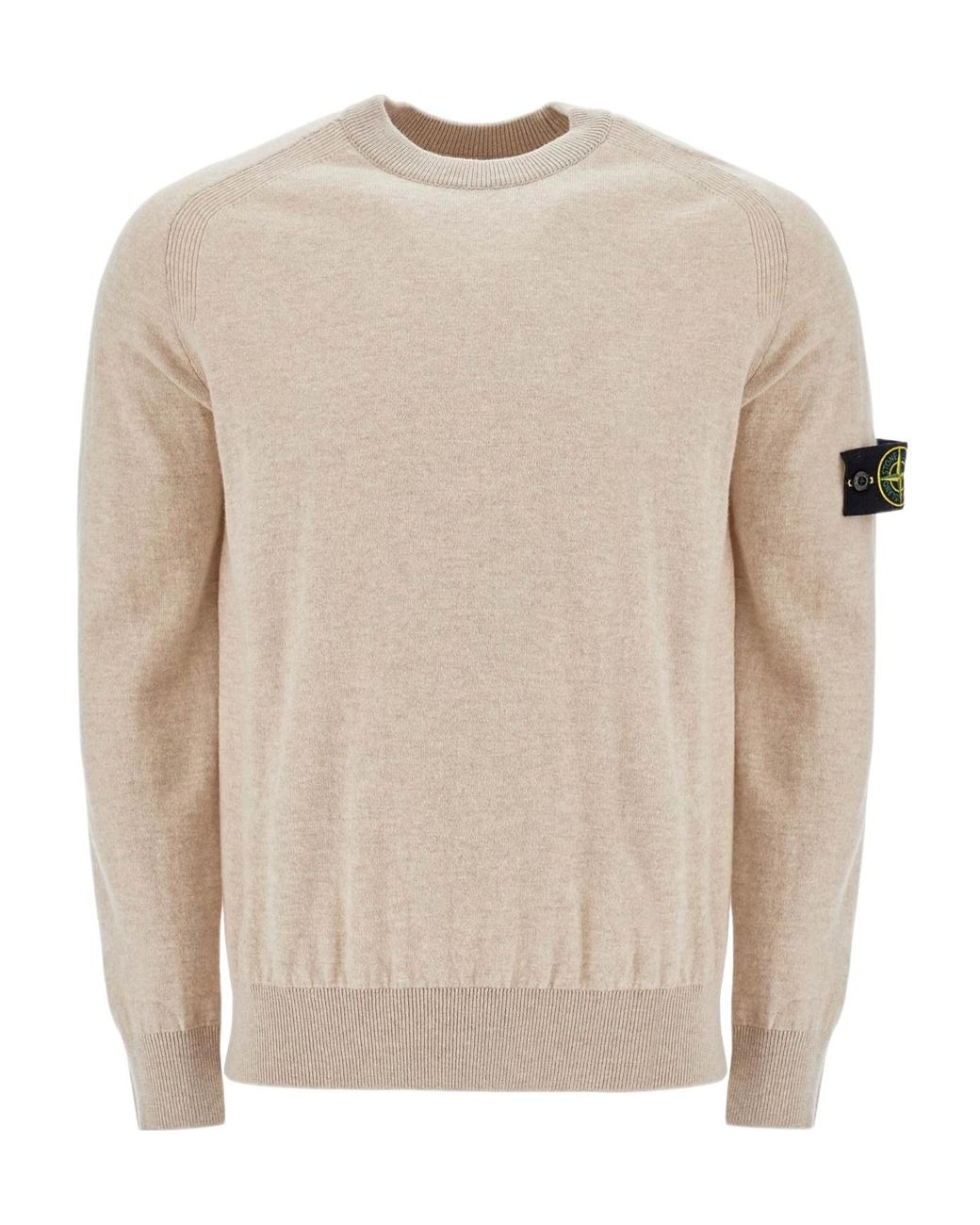 Stone Island Natural Compass-Patch Crewneck Jumper for men