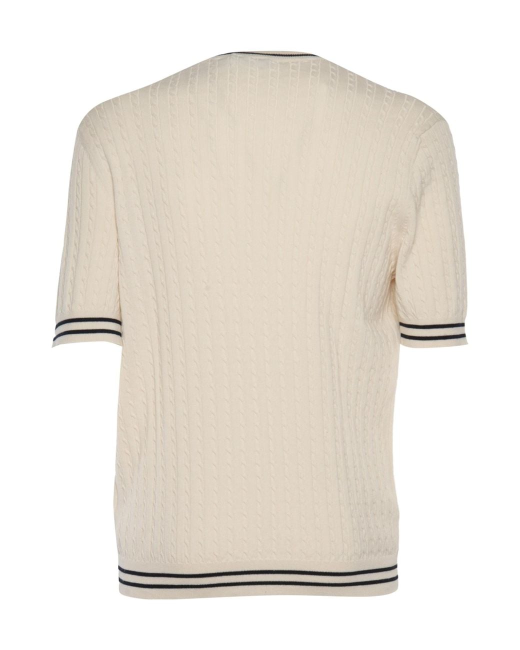 Peserico Natural Ribbed T-Shirt for men