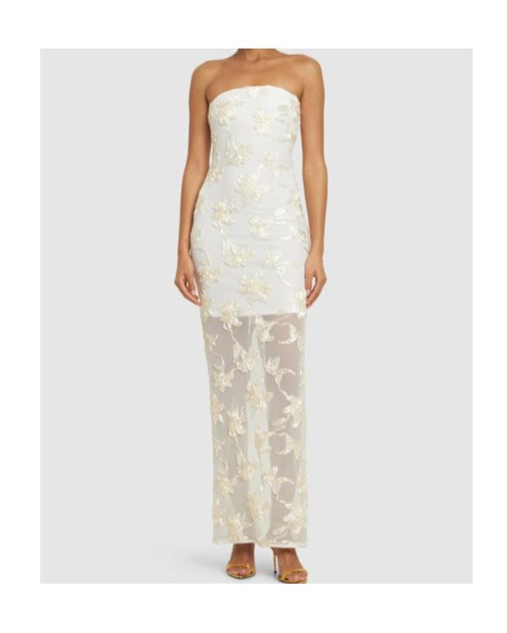 ROTATE BIRGER CHRISTENSEN White Lace Sleeveless Dress