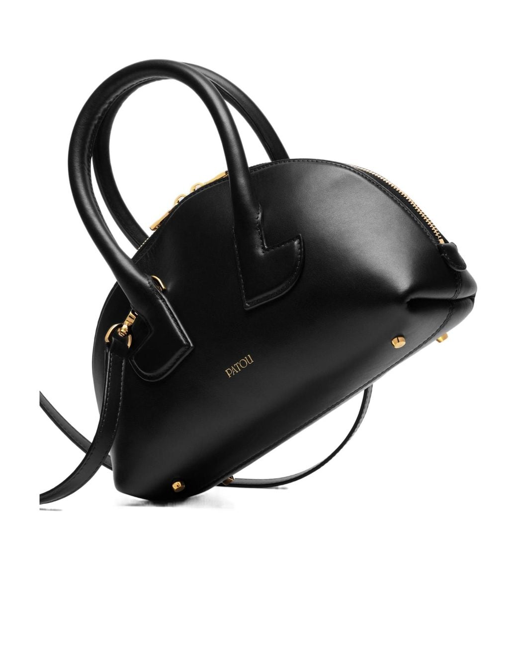 Patou Black Le Bowling Top Handle Bag