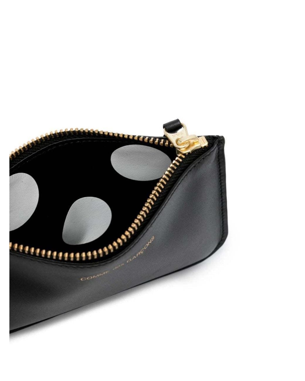 Comme des Garçons Black Logo-Stamp Leather Coin Purse for men
