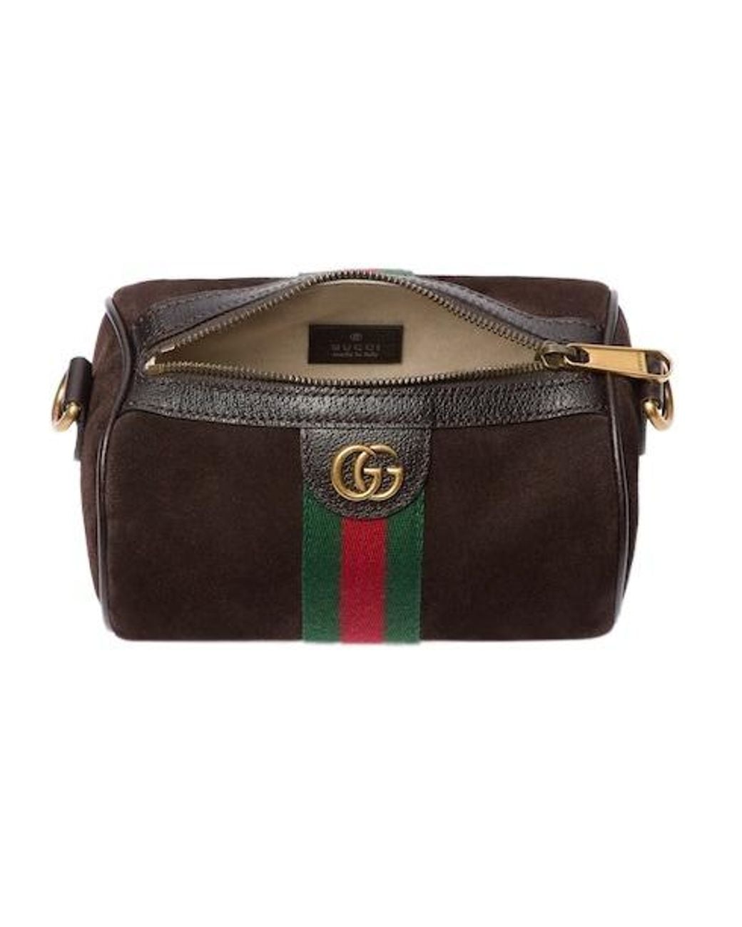 Gucci Brown Ophidia Cylinder Mini Top Handle Bag