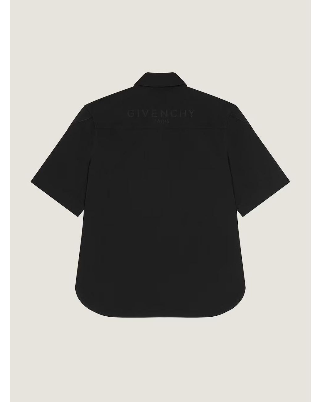 Givenchy Black Couture Seam Zip-Front Short-Sleeve Shirt for men