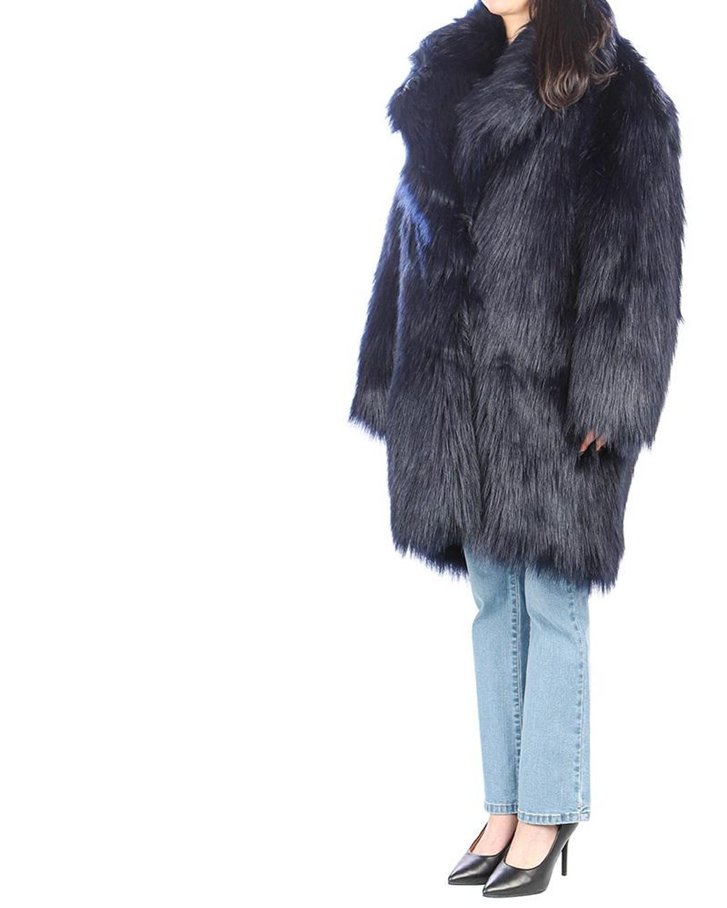 Sportmax Blue Large Profile Coat