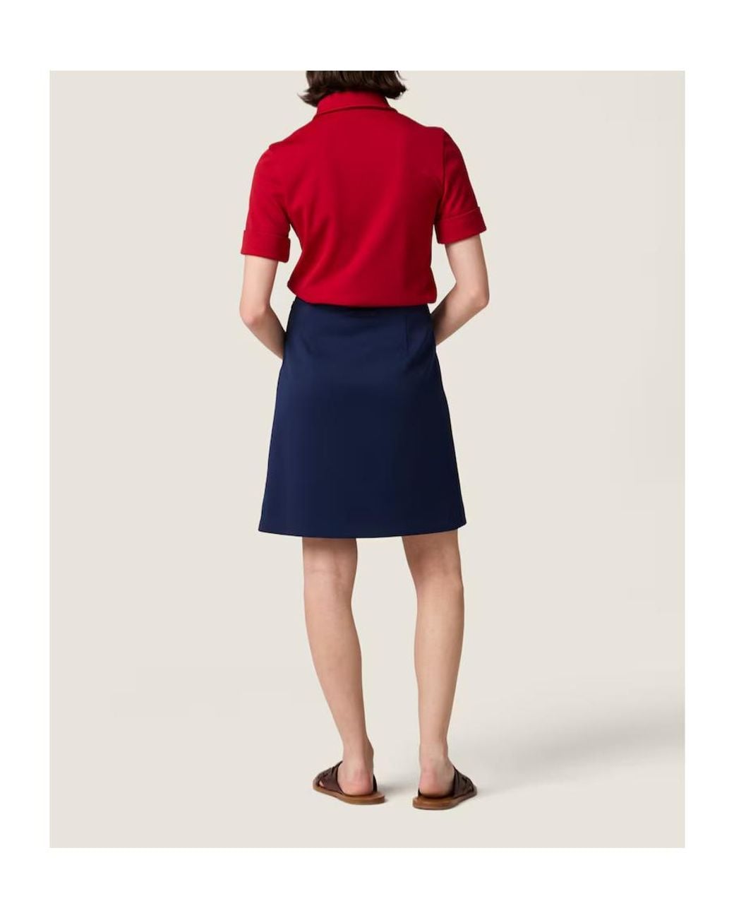Miu Miu Red Technical Jersey Polo Shirt
