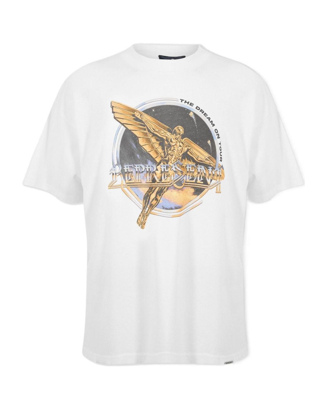 Represent White Crewneck Shortsleeve Tshirt for men