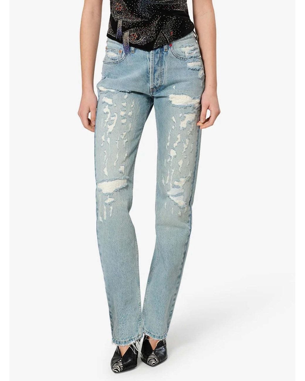 Isabel Marant Blue Ripped Jeans
