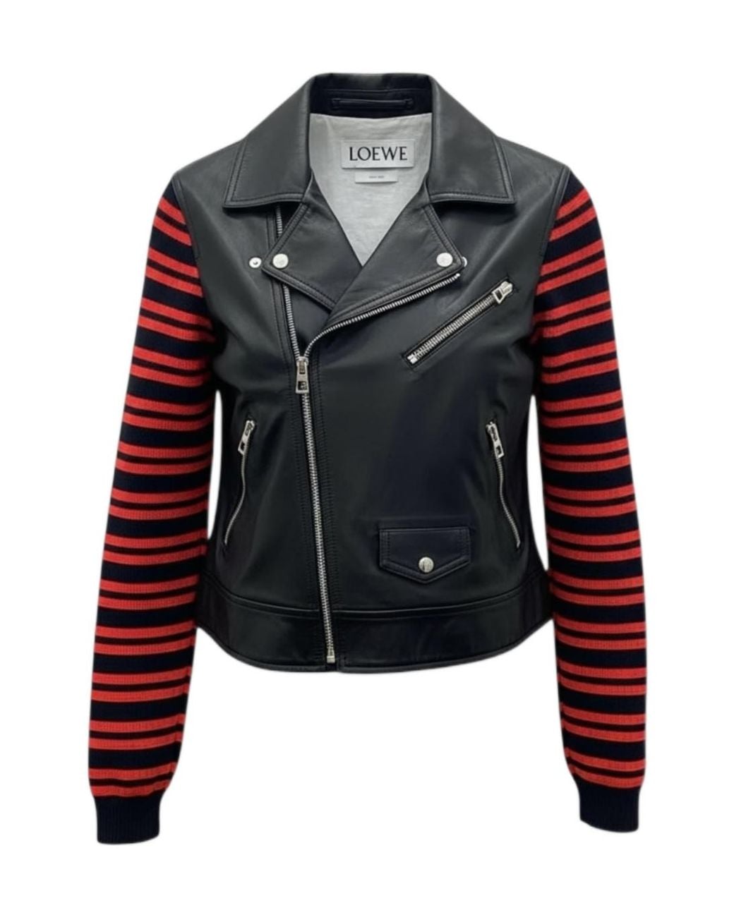 Loewe Black Long Sleeve Leather Jacket