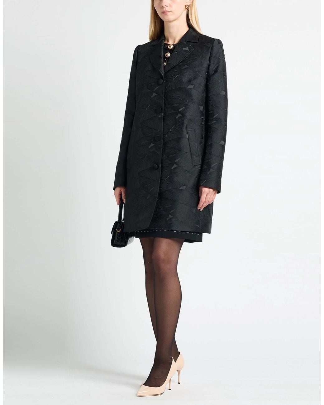 Dolce & Gabbana Black Minimalist Solid Coat