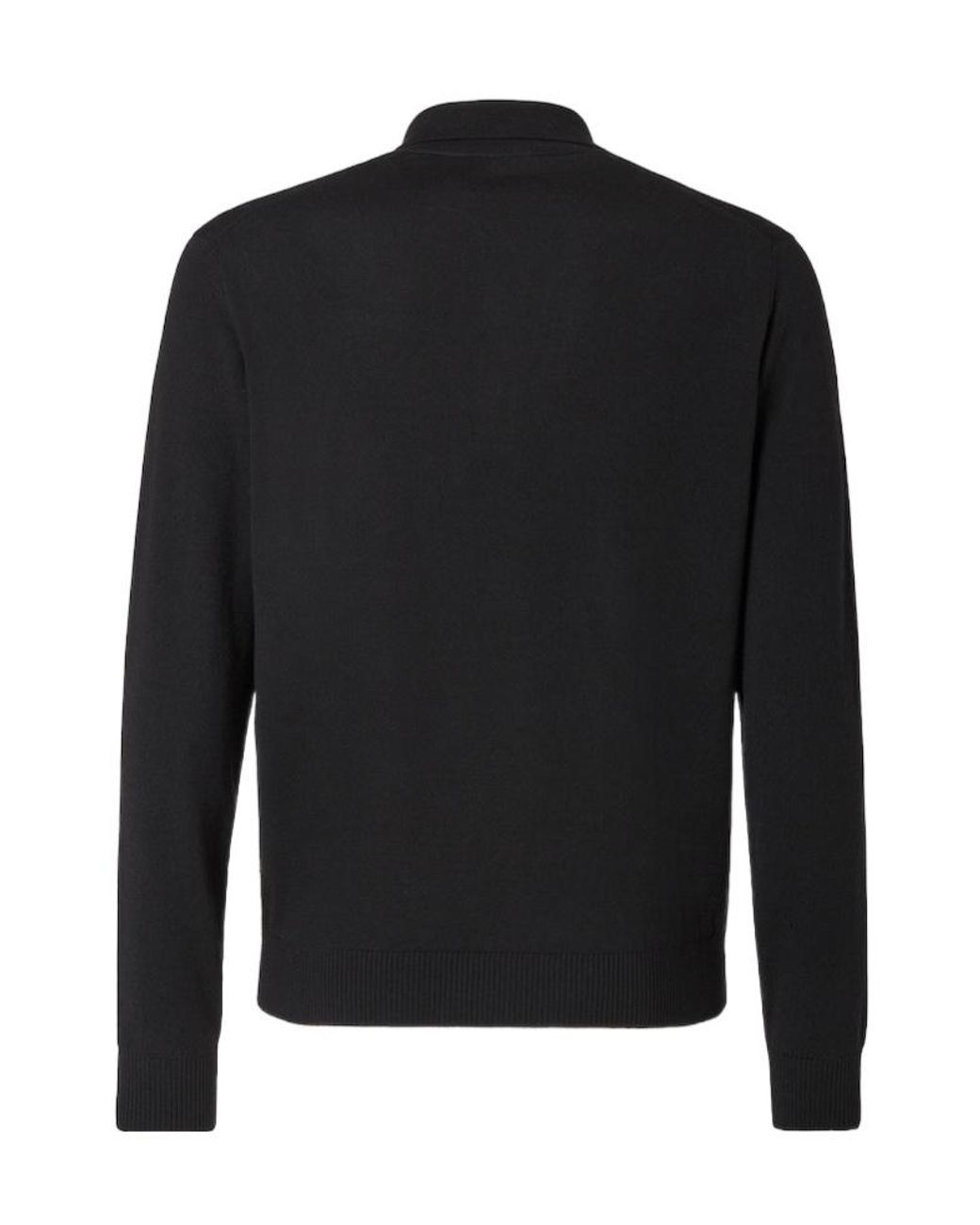Fendi Black Ff Plaque Long-Sleeved Polo Shirt for men