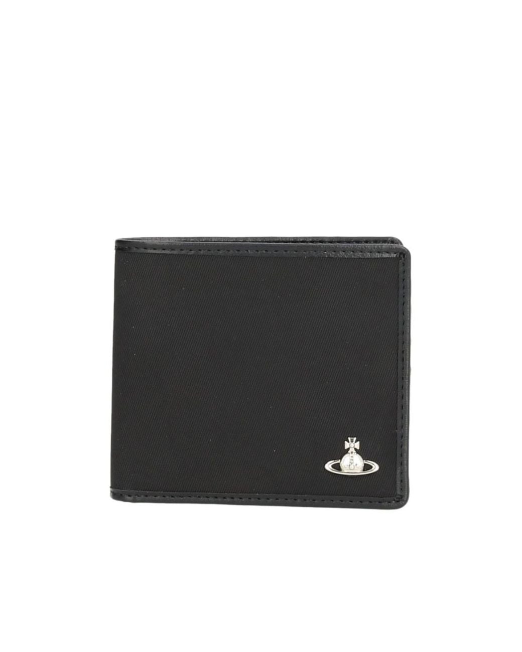 Vivienne Westwood Black Orb-Plaque Bifold Wallet