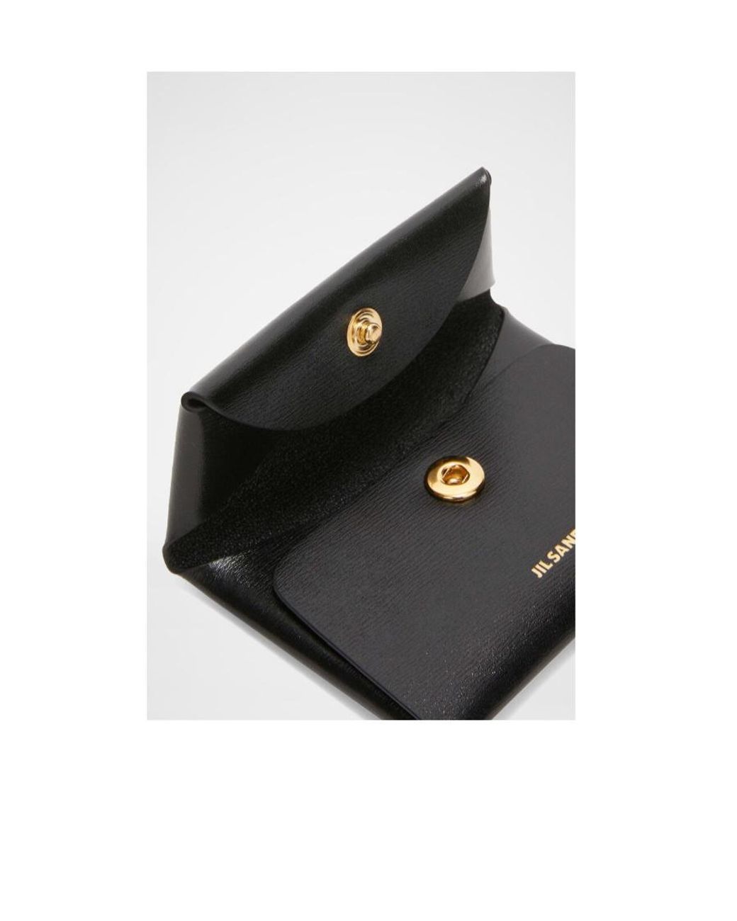 Jil Sander Black Logo Printed Envelope Card Holder