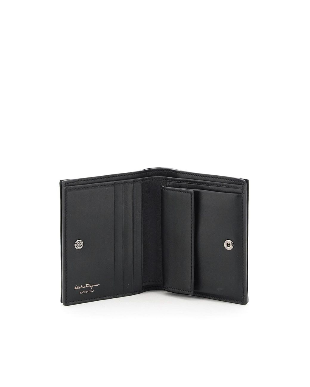 Ferragamo Black Bow-Detail Leather Wallet