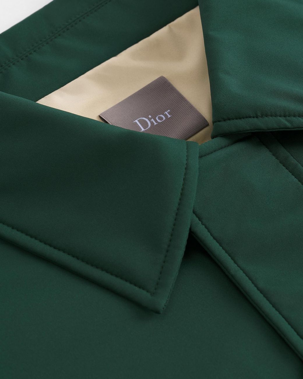 Dior Green Lightweight Jacket With Spread Collar for men
