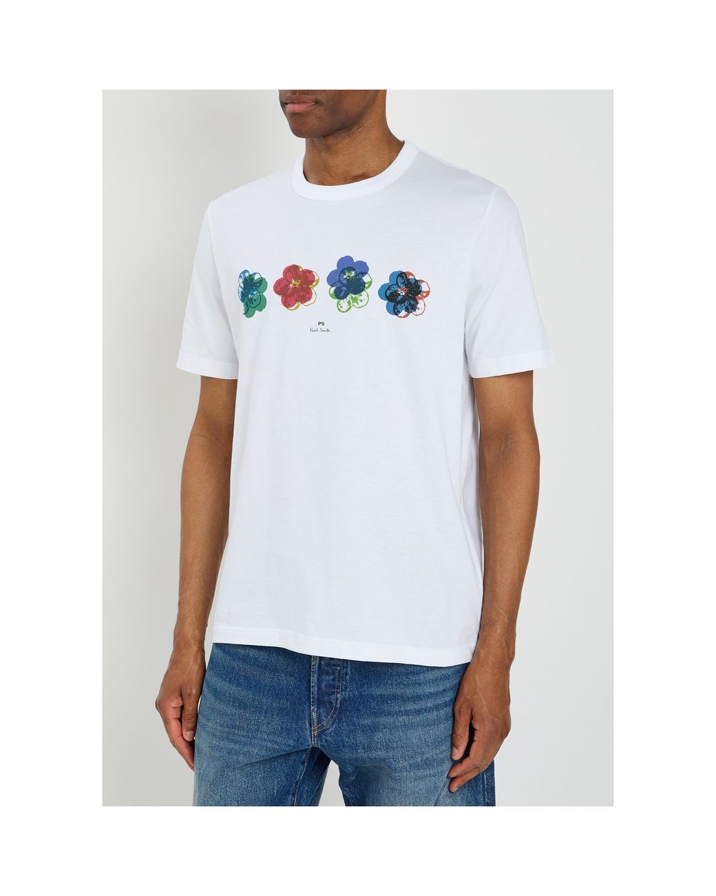 Paul Smith White Cotton Short-Sleeve T-Shirt for men
