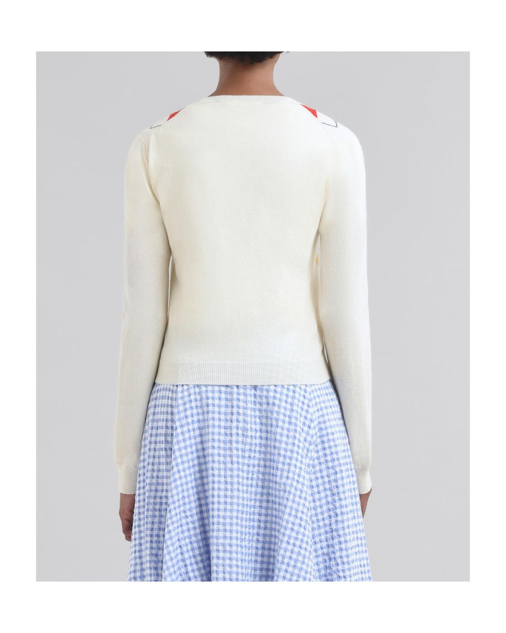 Marni Pink Diamond-Pattern Cardigan