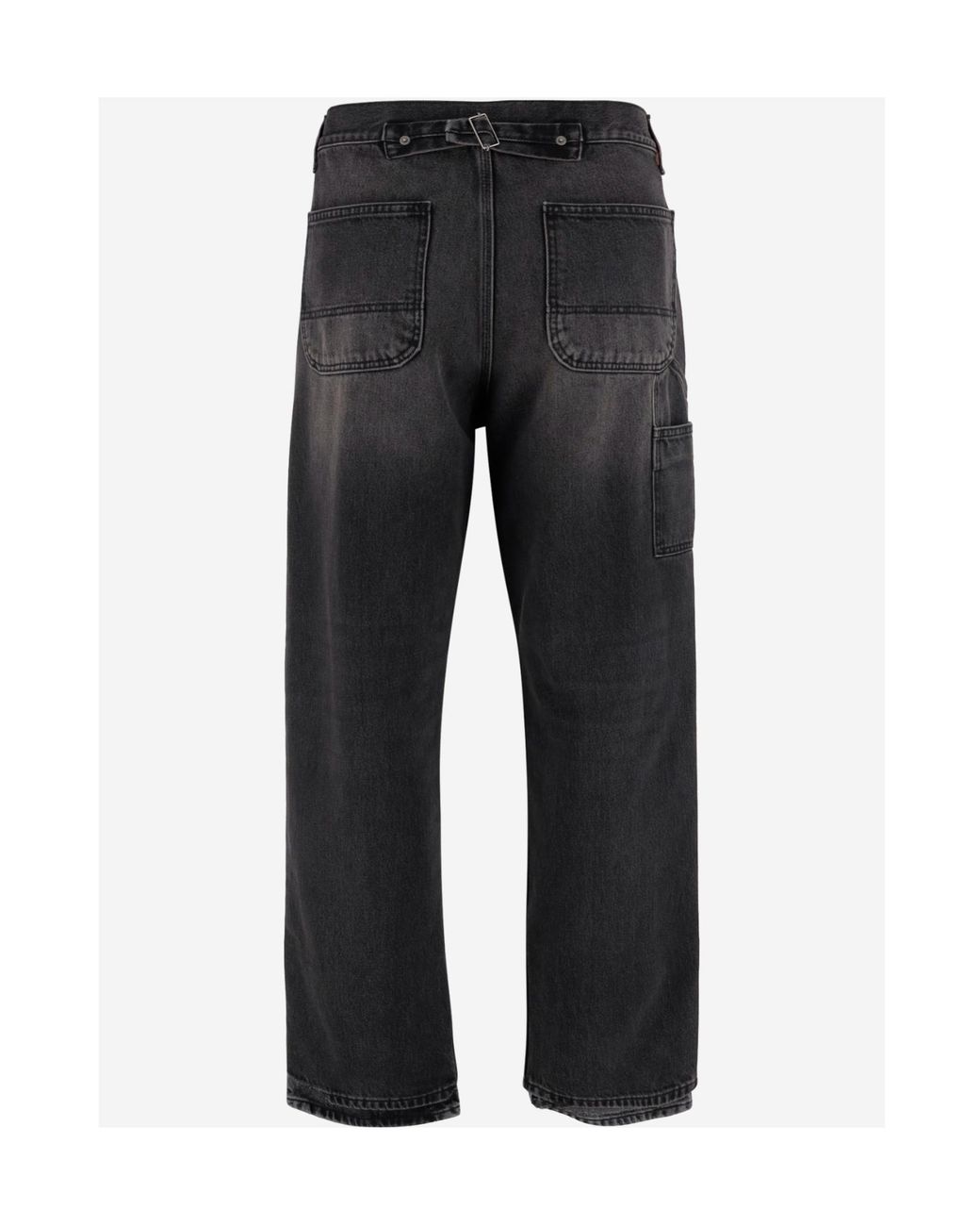 Haikure Black Mid-Waisted Straight-Leg Jeans for men