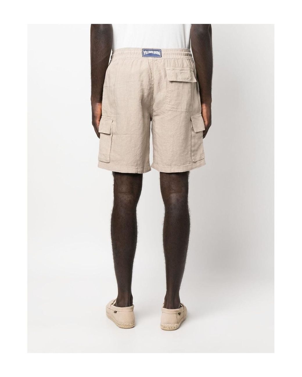 Vilebrequin Natural Elasticated Waistband Cargo Shorts for men